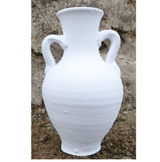 Anfora artigianale di terracotta Al. 9 cm Colore naturale - 3