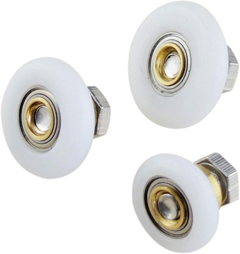 Zestaw 4 zamiennych rolek do drzwi prysznicowych, 4 rozmiary (23 mm)
