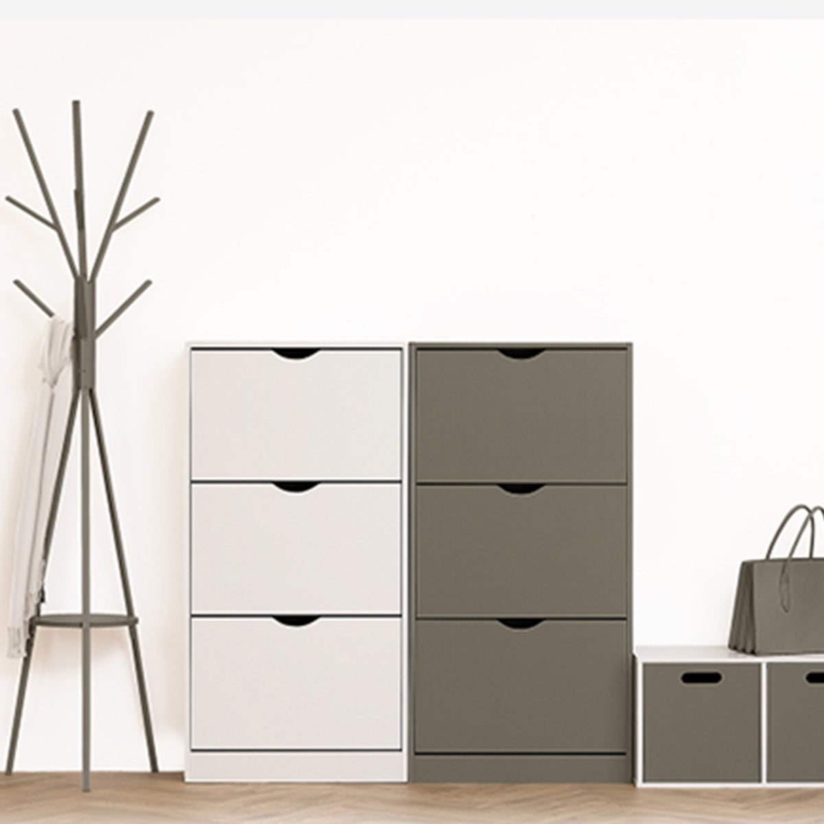 Sapateira de madeira 115x60x24cm cor branco - 2