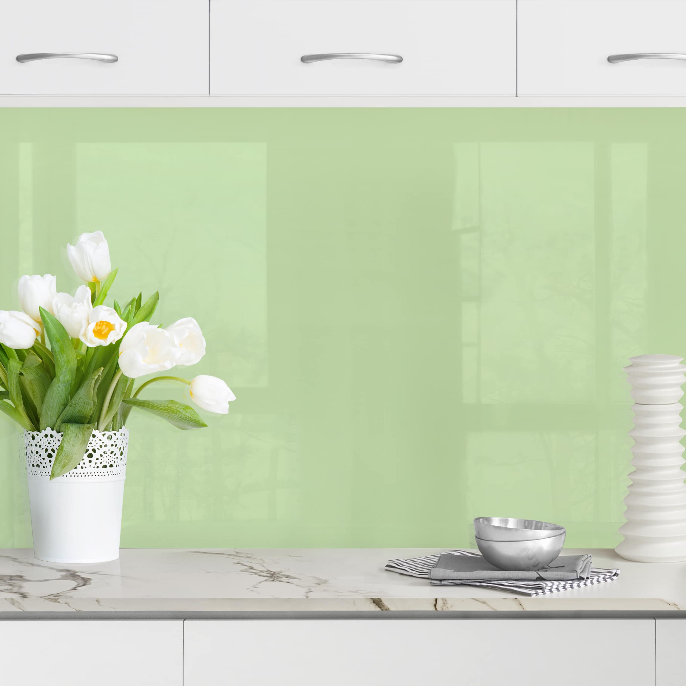 Salpicadero cocina adhesivo - mint 150 x 60 cm