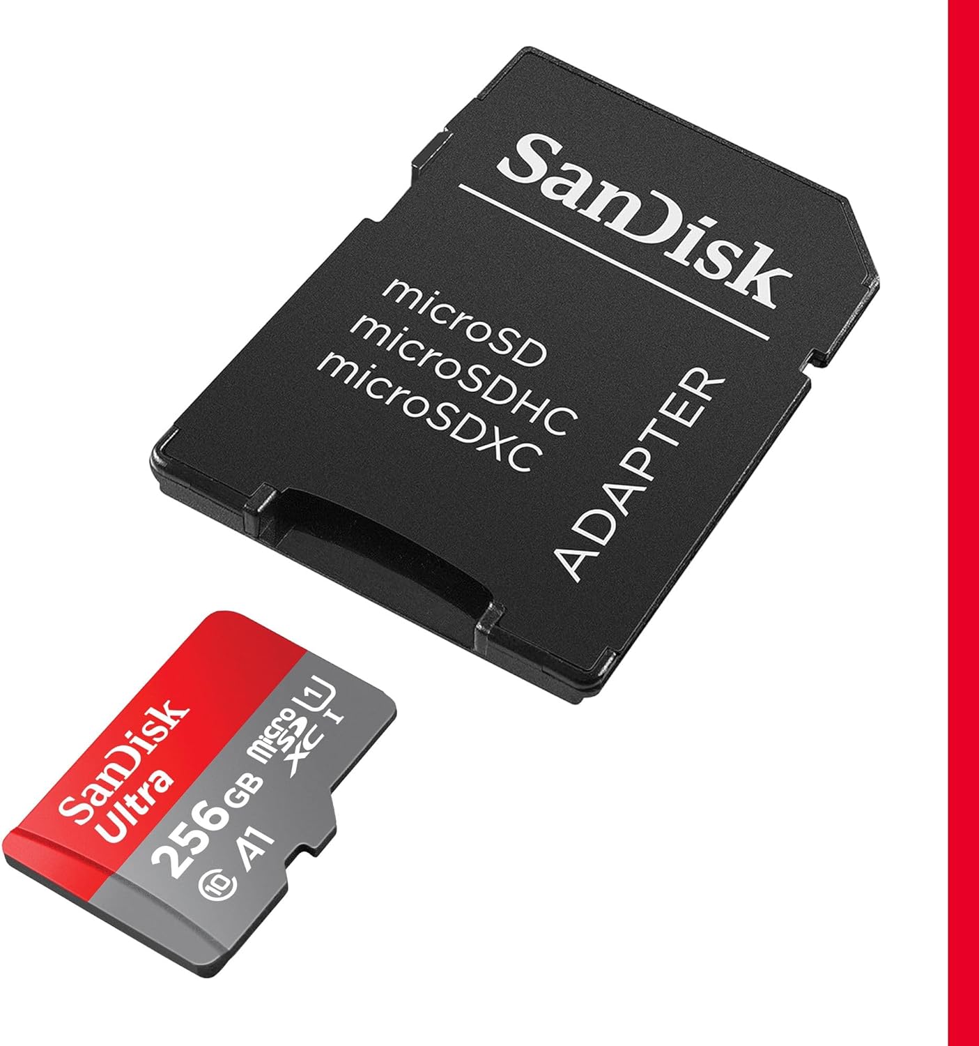 Carte microSD SanDisk Ultra microSDXC 256 Go + adaptateur SD pour téléphones portables, ordinateurs et enregistreurs de surveillance - 2