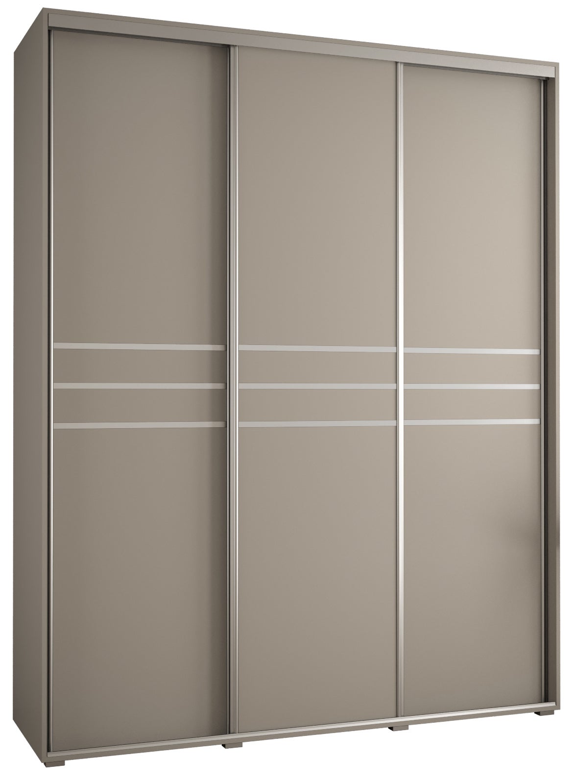 Szafa przesuwna wysoka Dakota 10 200 x 60 x 235,2 cm kaszmir + u. Srebrny - Abiks Meble