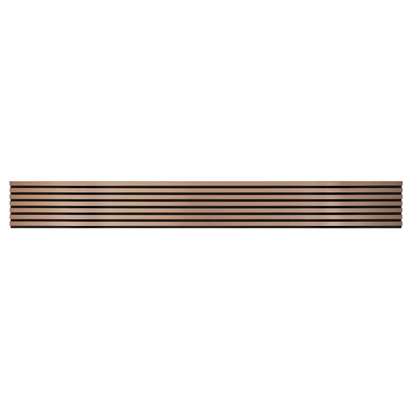 Mur TV - Lot de 5 Panneaux tasseaux bois 250 x 30 x 1,9 cm - rose gold/feutrine noir - 3,75m² - 4