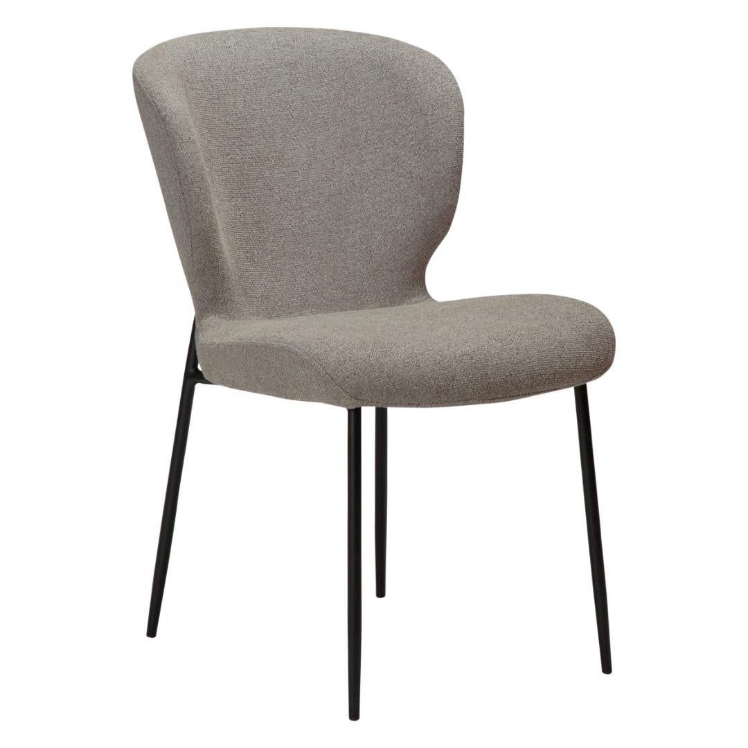 Glory Dan-Form krzesło stołowe bouclé jasnobrązowy.