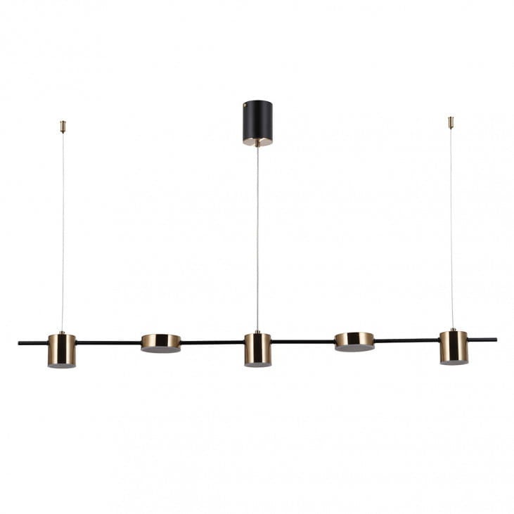 Lampa wisząca Remdal mosiężno-czarna LED 30W 4000K 2300lm nowoczesna wym: 120 x 130 x 10 cm metal Italux