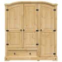 Armoire Corona en pin massif 151,5x52x170 cm | Leroy Merlin