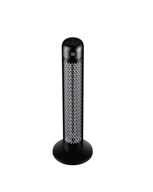 Chauffage infrarouge portatif QH QHD-20DF 2000W en noir avec télécommande