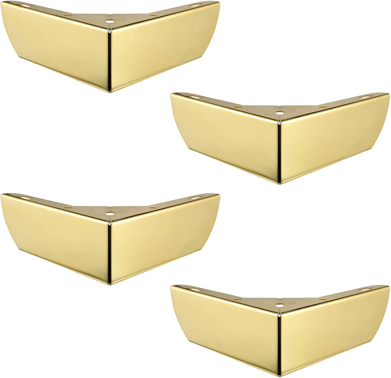 Złoto - DIY Nogi do mebli kuchennych 50 mm Stolik kawowy Szafka Łóżko Sofa Nogi Solidne metalowe Nogi do krzeseł Biurko Srebrne Ciche Antypoślizgowe