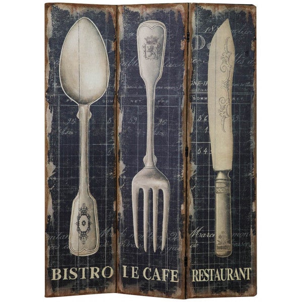 Biscottini biombo de madera maciza - pared divisoria con acabado antiguo - separador de ambientes independiente para dormitorio y salón - 45x9x183
