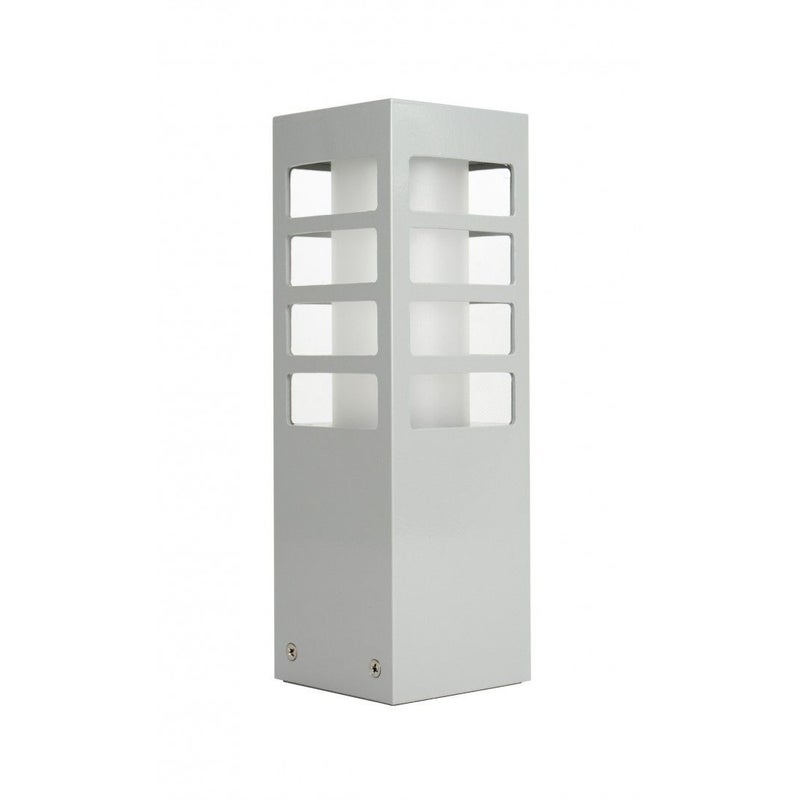Lampa ogrodowa stojąca Rado srebrna 1xE27x18W IP54 wym: 25 x 8 x 8 cm aluminium SU-MA