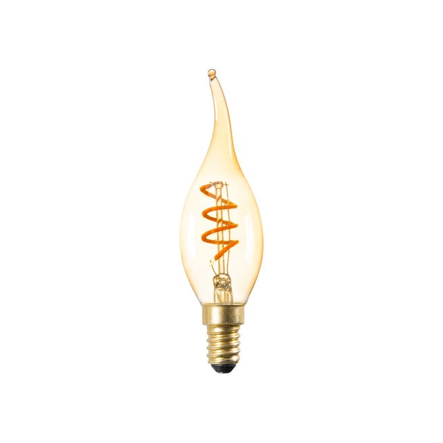 Ampoule LED Bougie Flamme - E14 - 2,5W - Ambre - Décorative Vintage