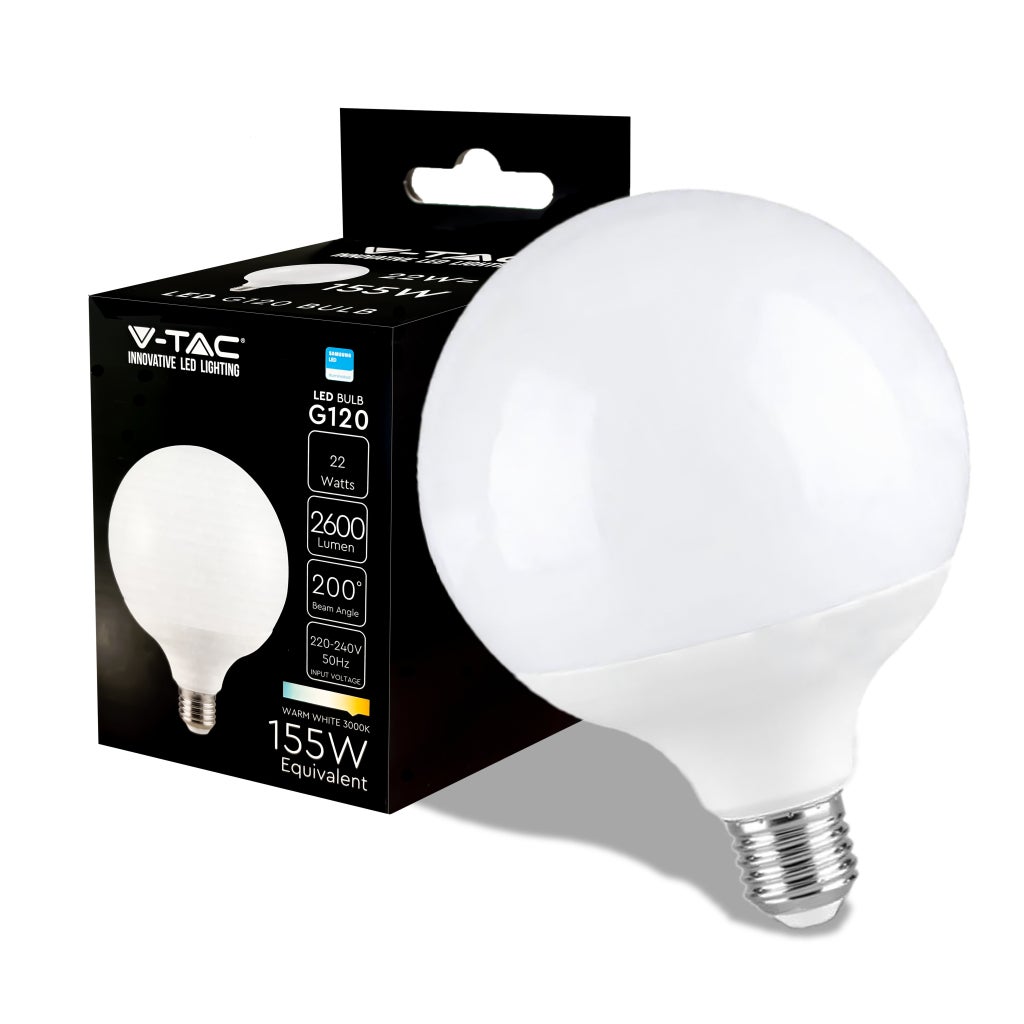 Żarówka chipowa LED Samsung E27 22W 120LM/W G120 3000K