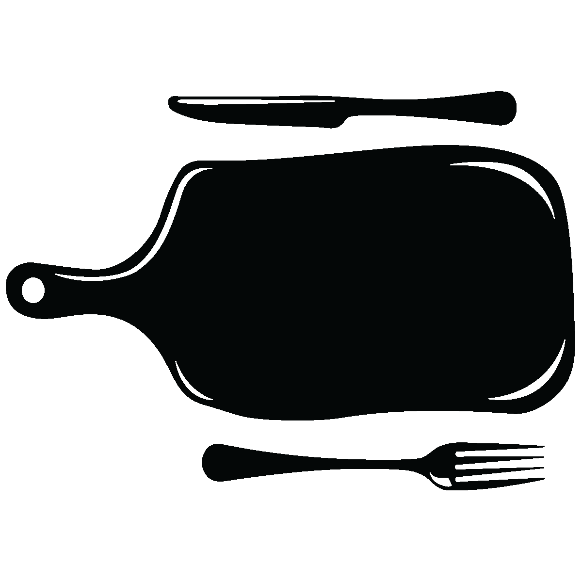 Adesivo lavagna tavola e posate + bianco gesso liquido - Sticker adesivo - adesivi murali - 45x70cm - 2