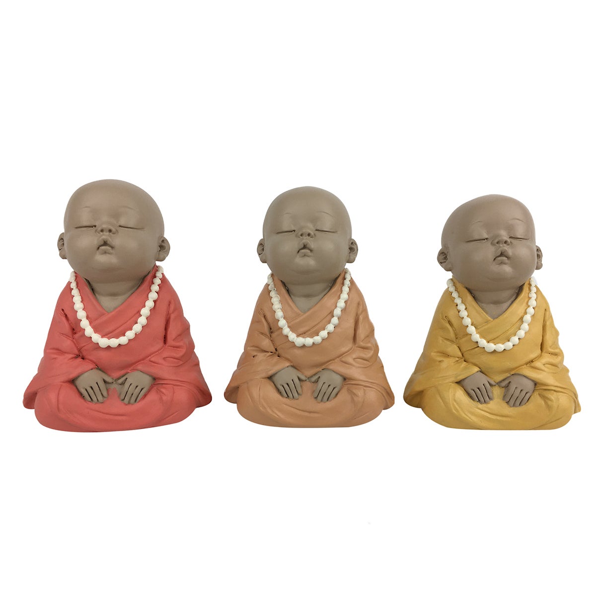 Origen home decor monje 3u budas figura de buda naranja - 10x8x9cm resina de alta calidad