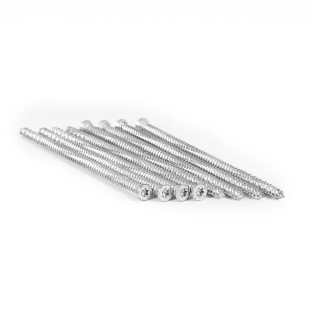 Vis de Fixation Directe pour Huisseries Tête Réduite Torx Ø7.5 x 150 - Acier Zingué Blanc - Boite de 50 PCS – LPP