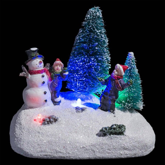 Sujet lumineux neige et sapin 6 LED assorti - Feeric lights & christmas