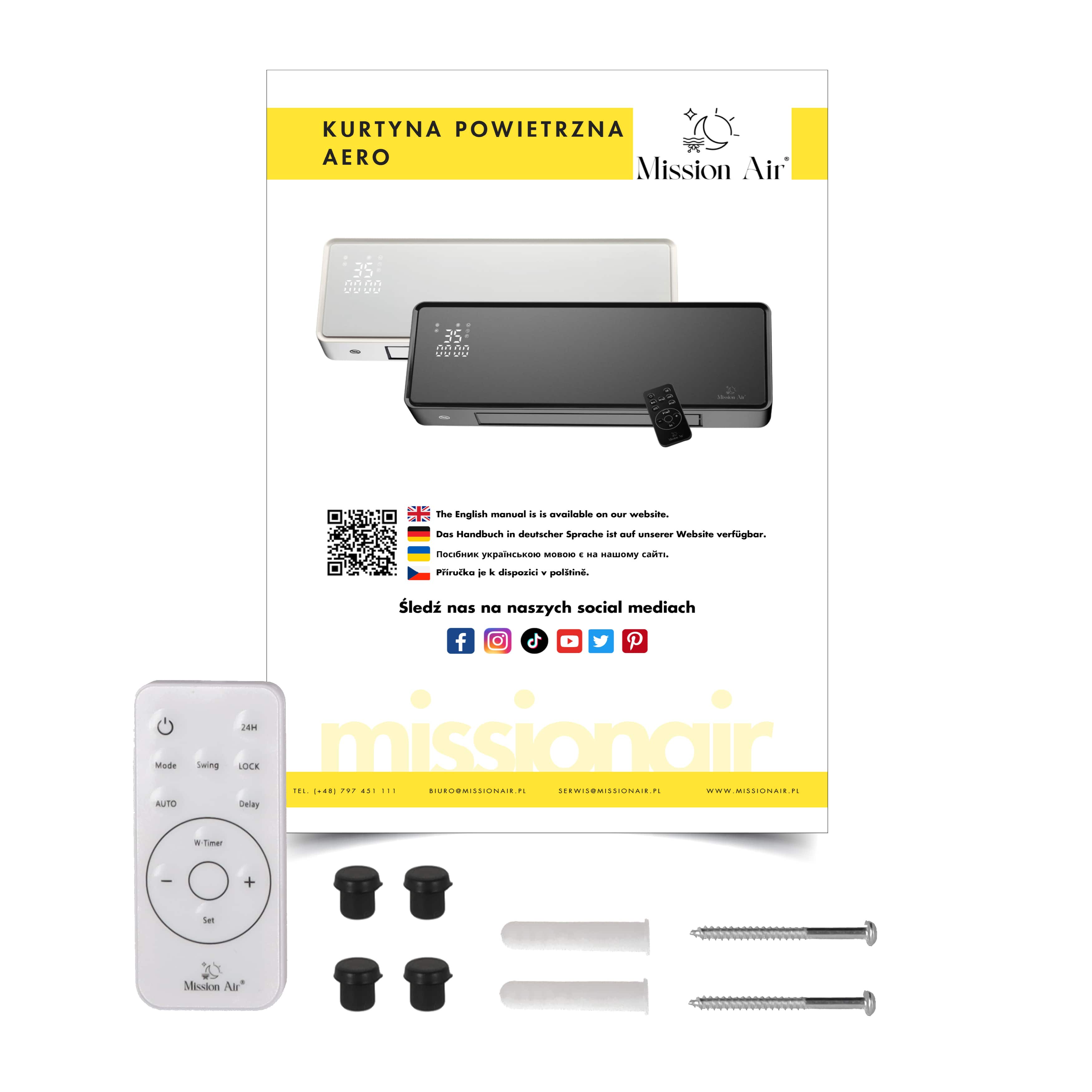 Kurtyna powietrzna AERO 2000W White