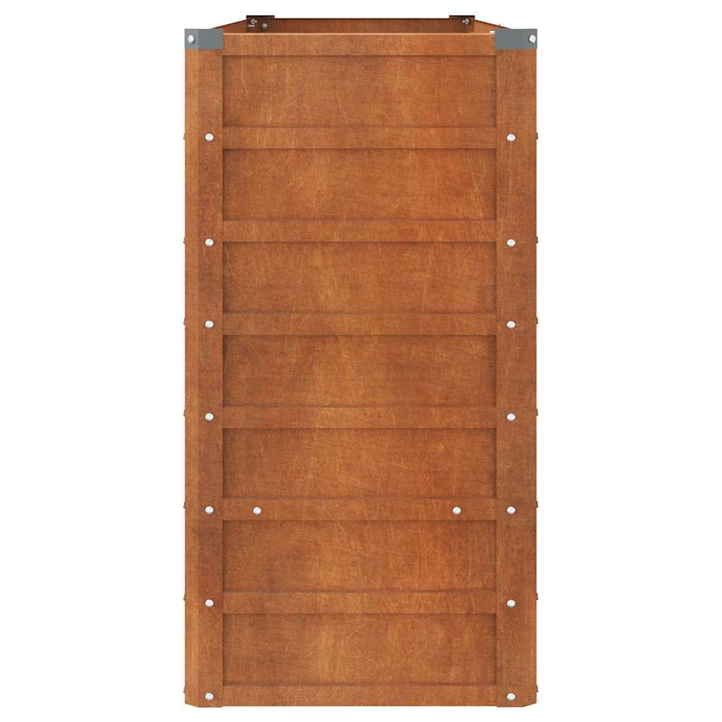 Jardinière - Lit surélevé de jardin - Pot de fleurs rouillé 160x40x77 cm acier corten Couleur évolue n1307l - 5