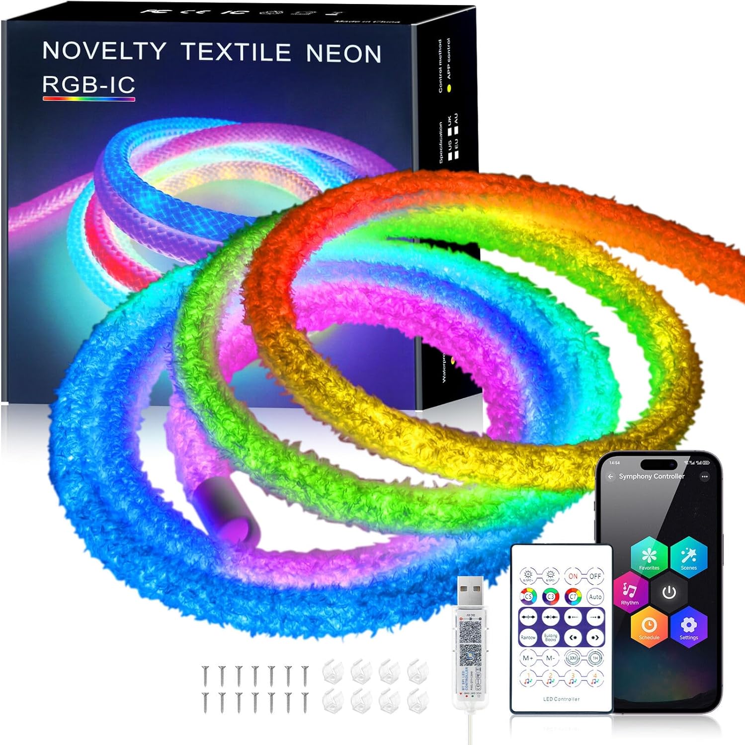 Eclairage et jeux de lumière GENERIQUE Ruban LED RGB 5050 - 3 mètre (30
