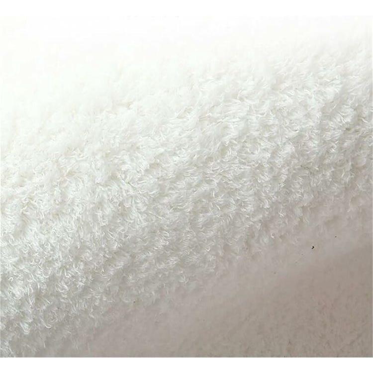 Tapis Salon Shaggy 160 x 230 cm Descente de lit Tapis Poils Longs Blanc Beige Tapis Doux pour Salon Chambre Canapé - 2