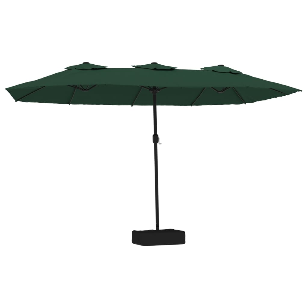 Ombrellone a Doppia Testa con LED Azzurro 449x265 cm 362960
