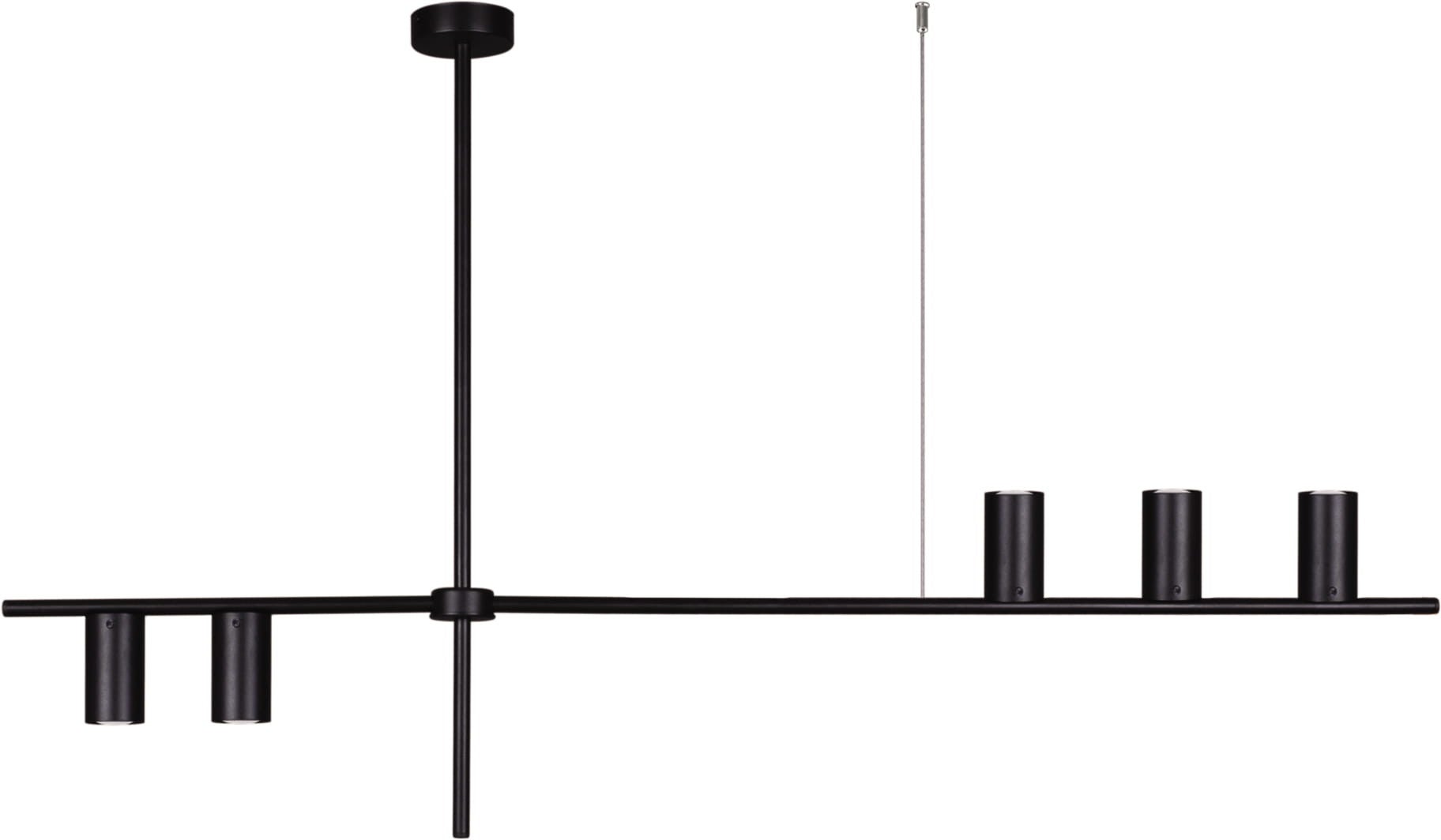 Lampa wisząca Rocco czarna 5xGU10x35W wym: 78 x 136 x 10 cm metal Kaja