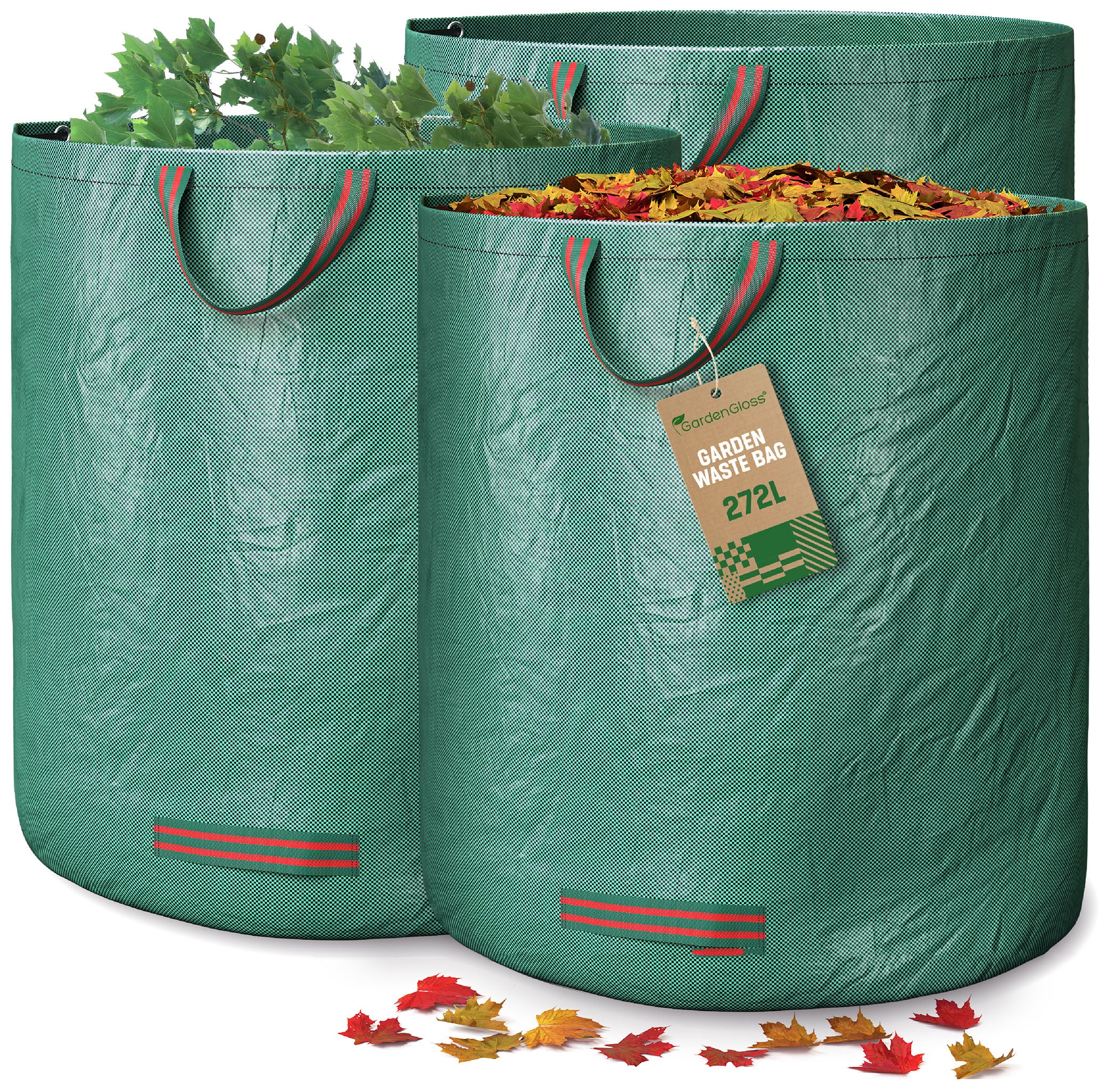 Sacco Per Rifiuti Da Giardino GardenGloss&reg; 272L - Resistente, Con Manici E Fondo Doppio