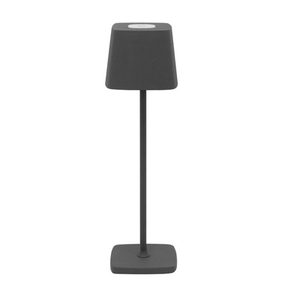 Czarna bezprzewodowa lampa stołowa LED, przenośna, ładowalna, 3600 mAh, ciepłe światło ze stopniową regulacją natężenia 3000 K