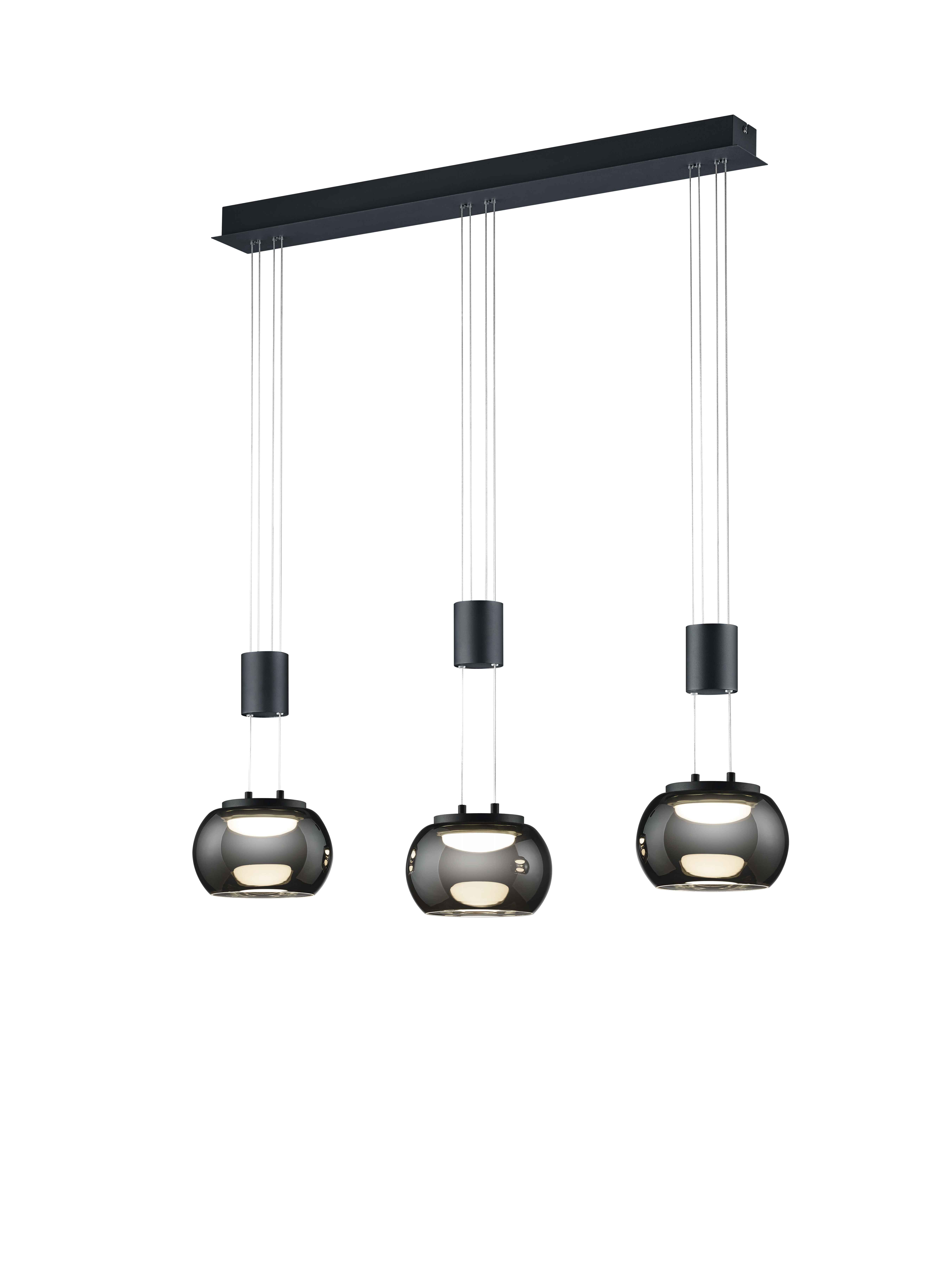 Lampa wisząca MADISON LED 8W Ciepła biel 900lm czarno-biała wym: 150 x 82 x 18 cm Trio