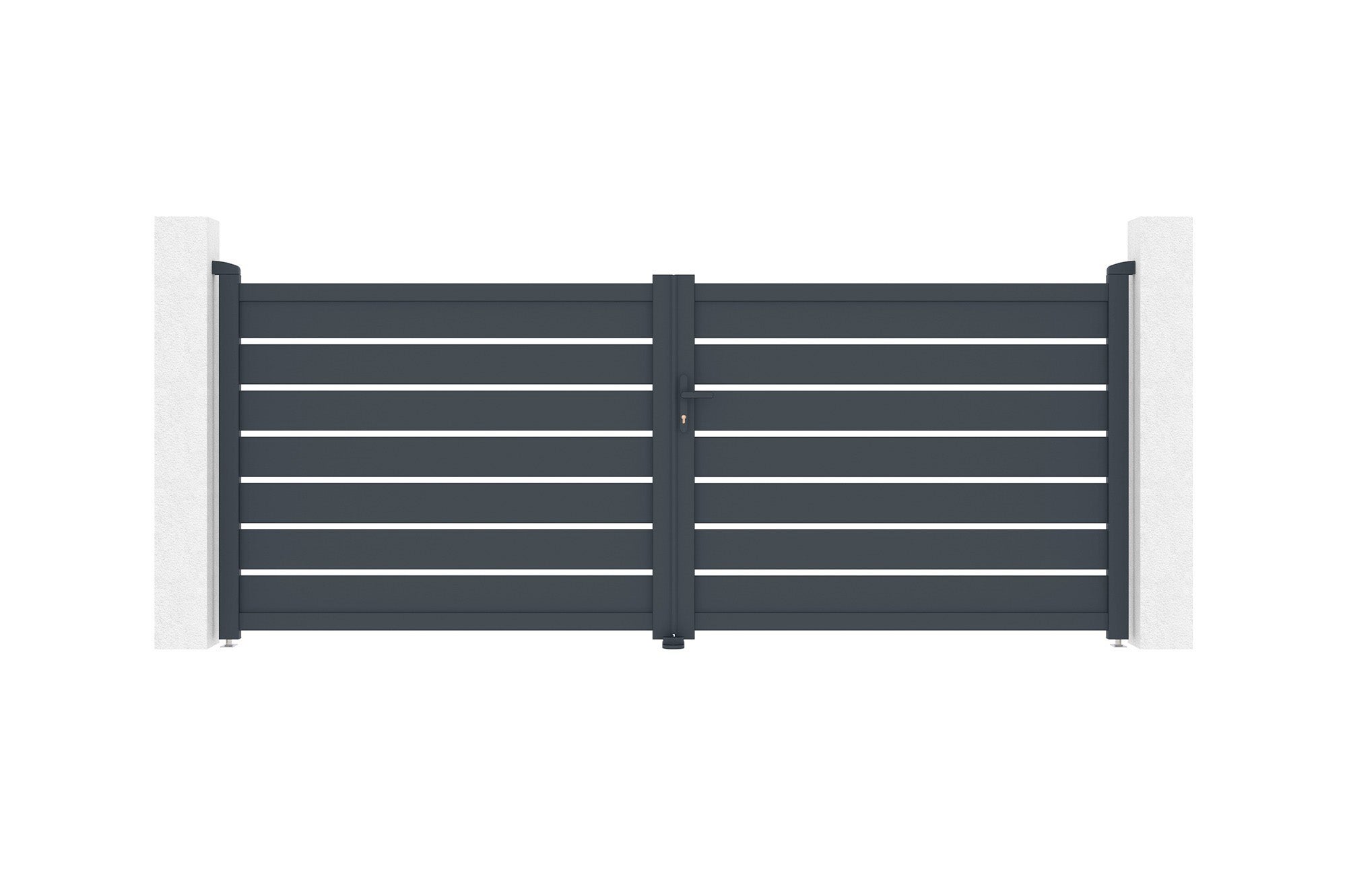 Portail battant 3,5m VOGEL H.140cm gris - 3
