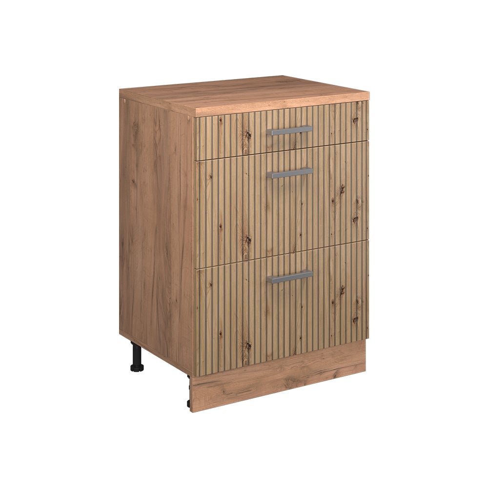 Vicco Komoda rozszerzająca Rion, Dąb artisan/Dąb goldkraft, 60 x 46 cm bez skosu z 3 szufladami