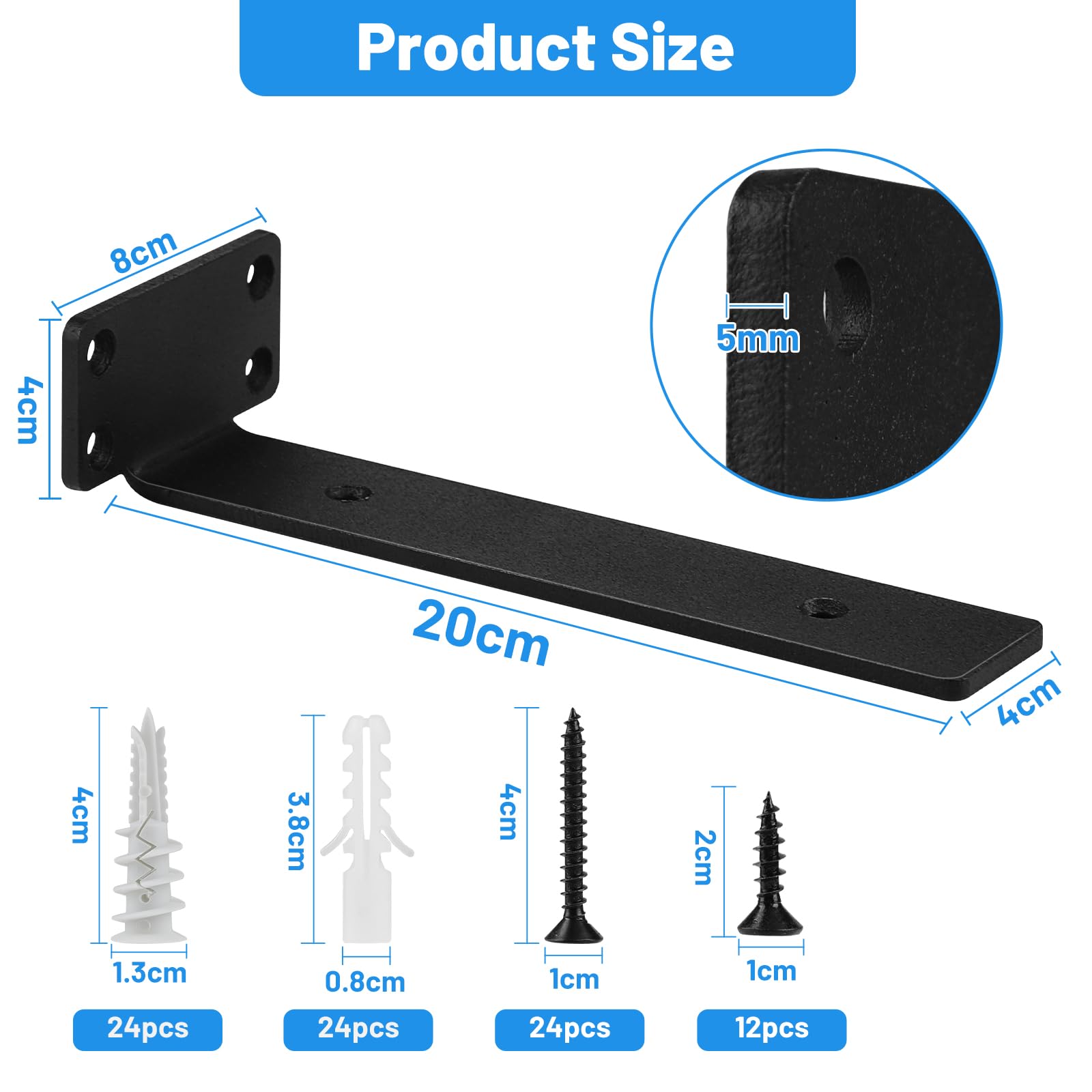 Equerre Etagere Murale,4 Pièces Equerre Charge Lourde,Équerre Étagère