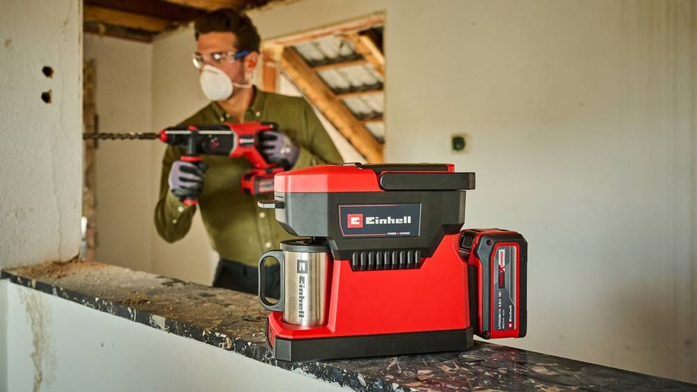 Einhell TE-CF 18 Li-Solo Power X-Change Cafetière rouge Nombre de tasse=1 avec fonction café filtre - 4