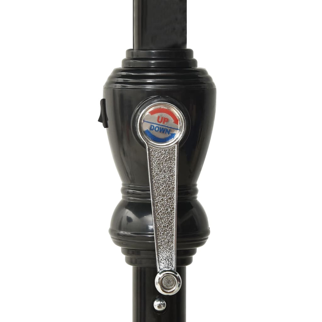 Maison Exclusive - Ombrellone da Giardino con LED Palo in Acciaio Terracotta 2x3 m - 8