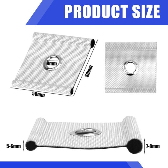 12 Ganci Per Tenda Da Sole E Binari Keder Per Camper, Roulotte E Campeggio - Adattabili 5/6 Mm E 7/8 Mm