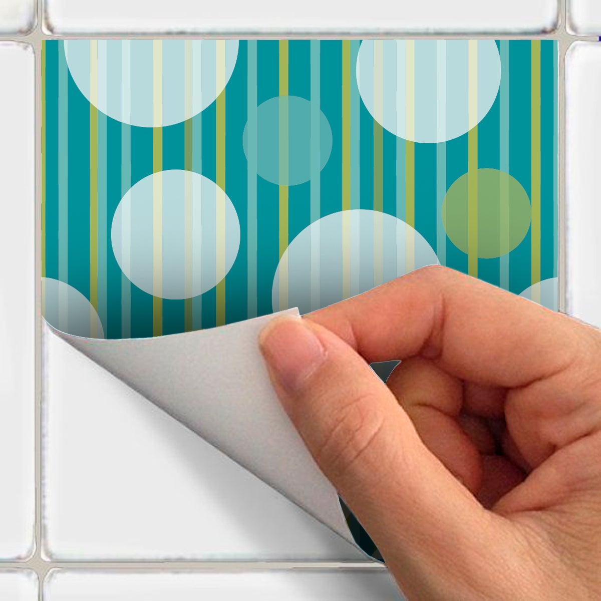 9 adesivi piastrelle di cemento scandinavo fliser - Sticker adesivo - adesivi murali - 9stickers15x15cm - 5