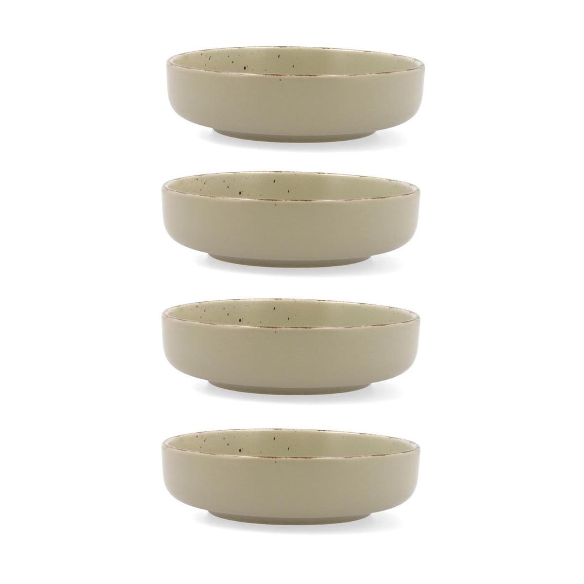 Quid Juego De 4 Platos Hondos 18,5Cm Cerámica Verde Duna - Imagen 2