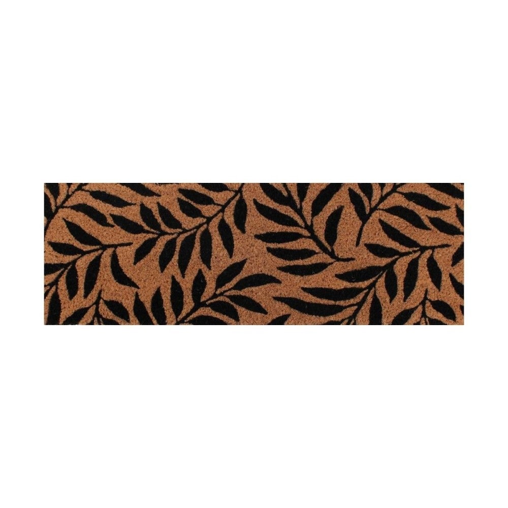 Paillasson de marche motifs feuillages en coco 25x75cm - Ornami - 5