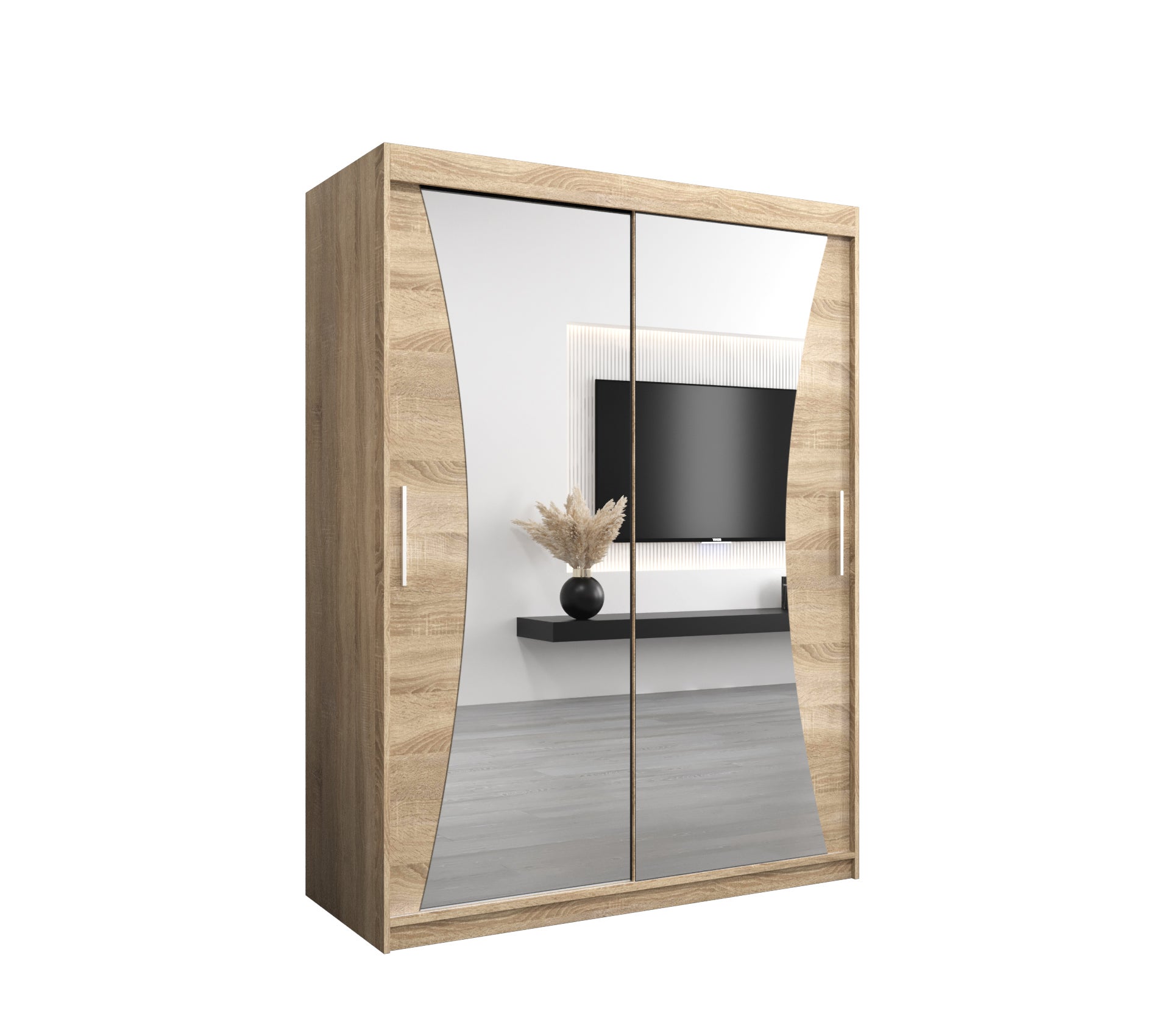 Szafa przesuwna garderoba MONACO 150 x 62 x 200 cm Sonoma - Abiks Meble