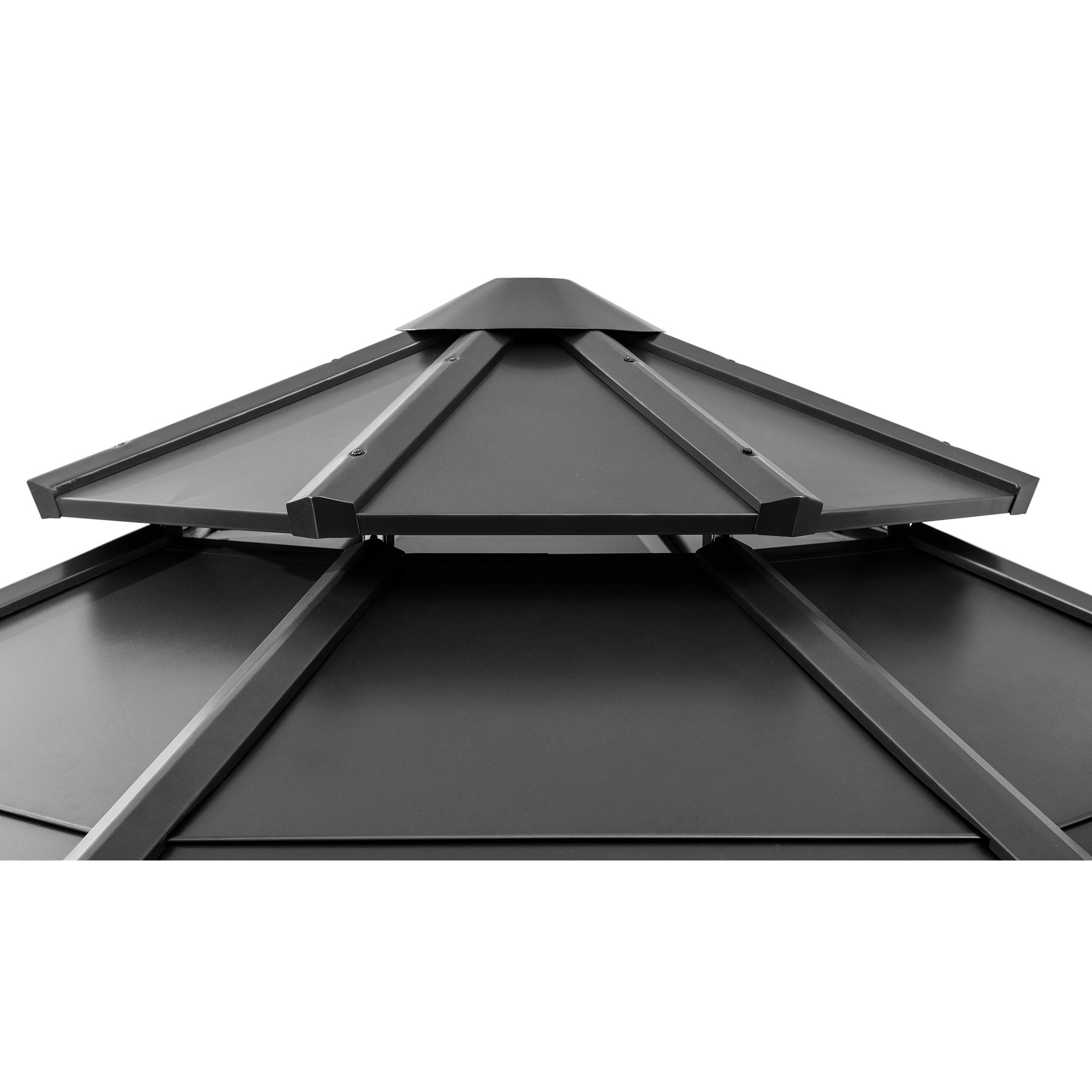 Tonnelle en bois de cèdre EGGI - 396cm x 396cm, anthracite - 7