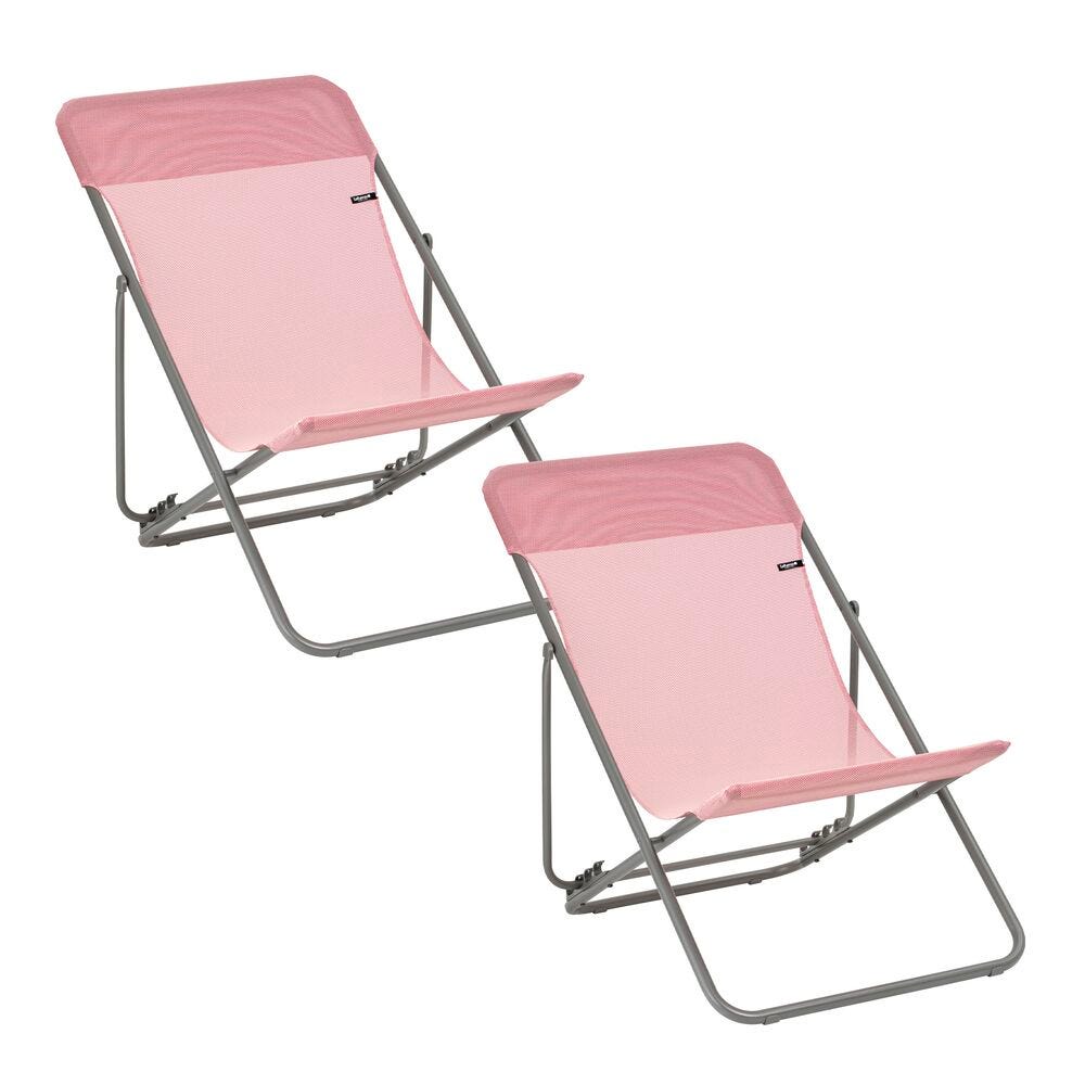Transat pliants multi-positions Maxi Transat Batyline® Iso Rose Cerisier