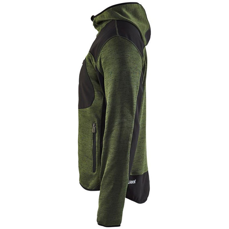 Veste tricotée à capuche Vert armée/Noir - Blaklader - Taille 2XL - 5