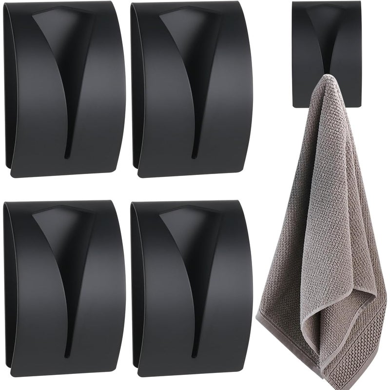 4 sztuki samoprzylepnych haczyków łazienkowych, wieszaki na ręczniki ze stali nierdzewnej do montażu na ścianie, samoprzylepne haczyki na ręczniki kuc