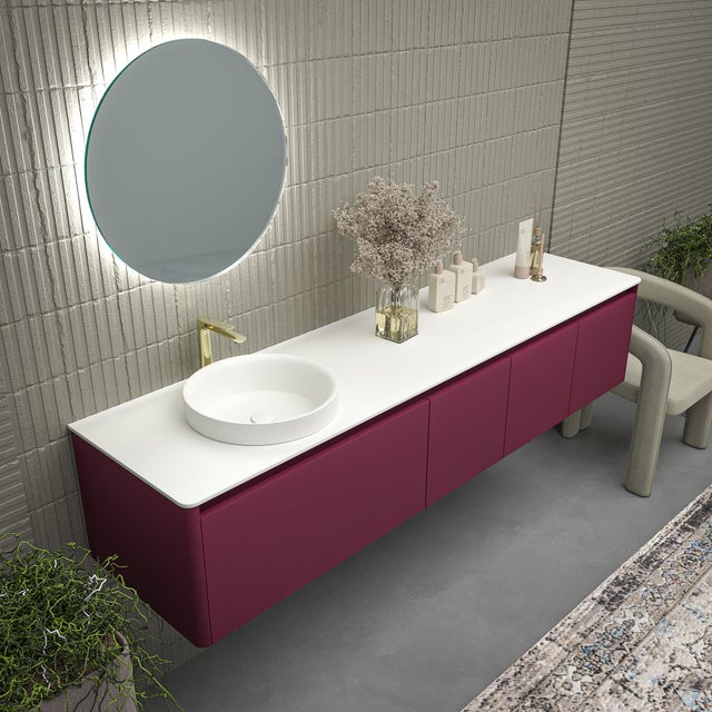 VAROBATH | Meuble de salle de bains suspendu VAROBATH FUSE — 4 tiroirs avec lavabo inclus - Couleur RAL personnalisable Design moderne Premium﻿