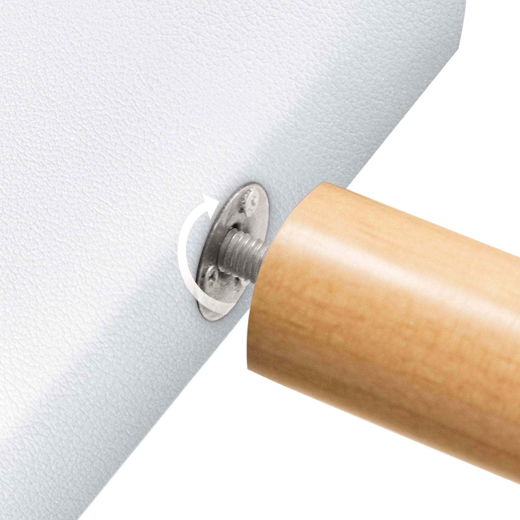 DHOME Cabecero de Polipiel Liso y con Patas cabeceros Cabezal tapizado Cama (Polipiel Blanco, 160cm (Camas 120/135/140)) - 6