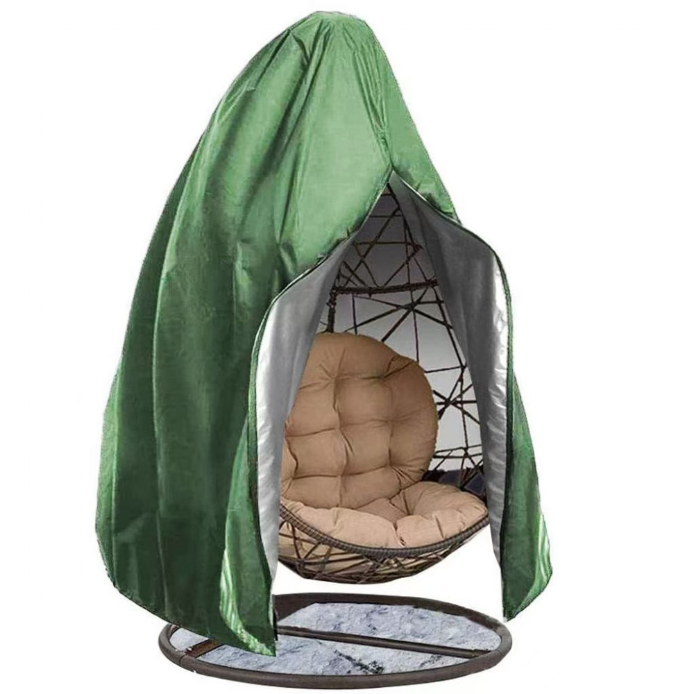 Housse Fauteuil Suspendu Extérieur - Tissu Oxford 210D Imperméable, UV - 190x115 Cm, Cordon Serrage - Protection Poussière, Vent