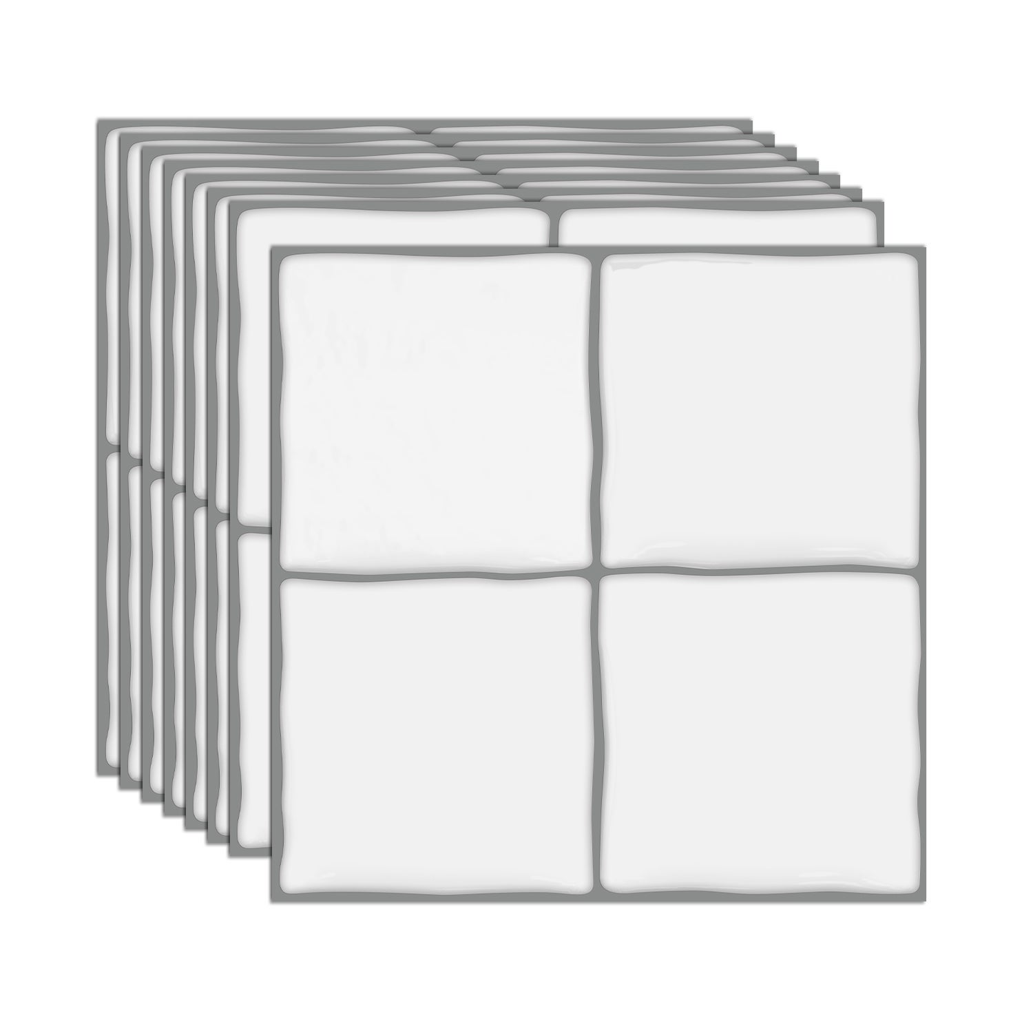 Lot de 24 stickers muraux 3D blancs auto-adhésifs, repositionnables ...