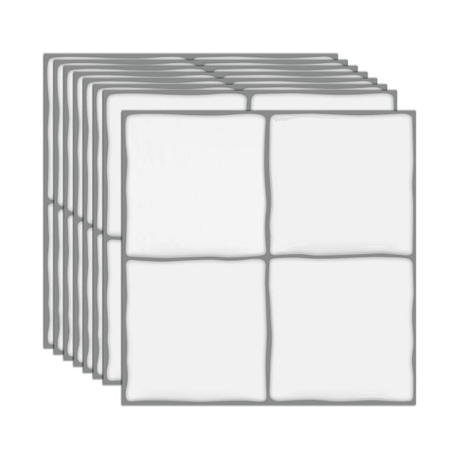 Lot de 24 stickers muraux 3D blancs auto-adhésifs, repositionnables ...