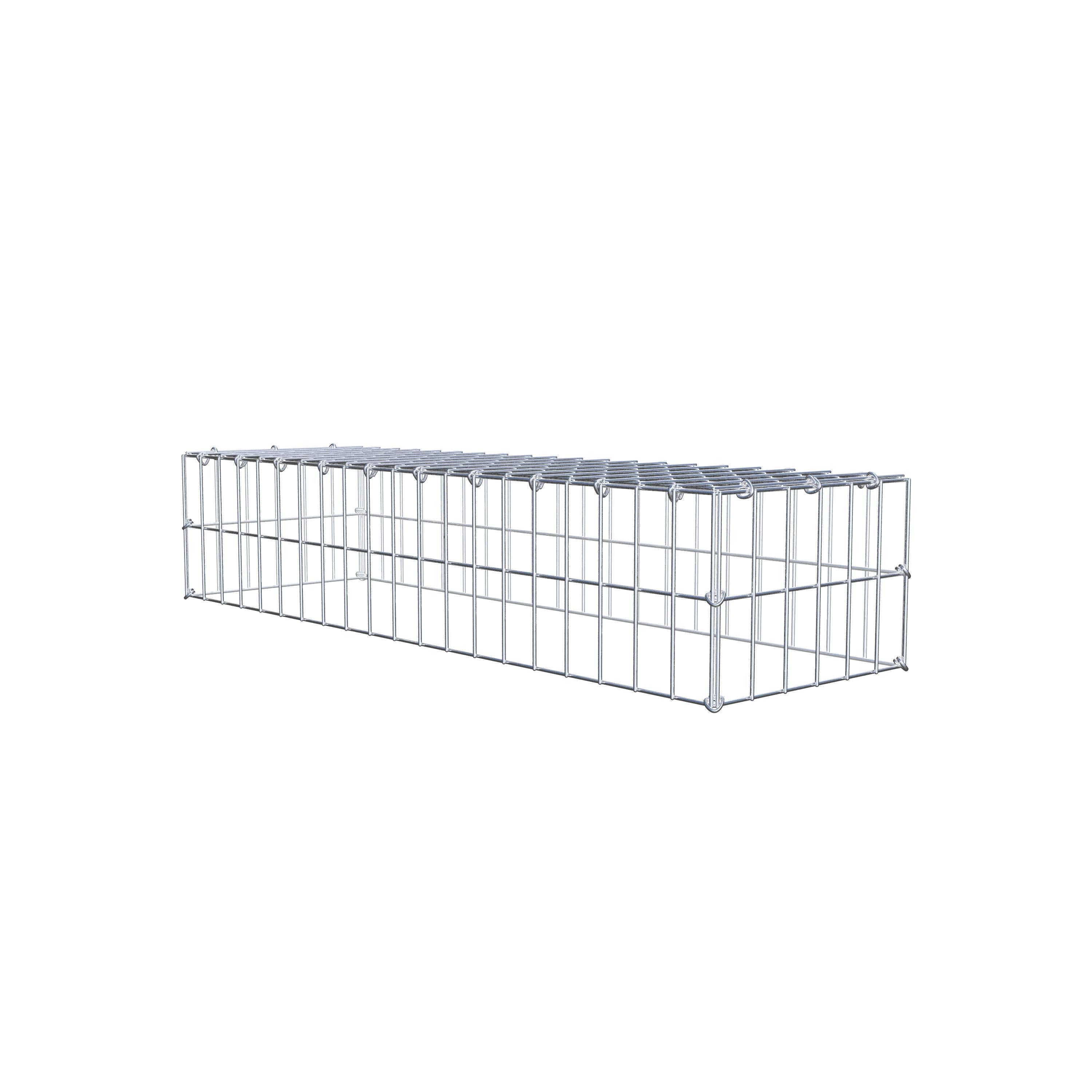 Gavión para apilar en acero galvanizado 100x20x30cm (LxAxP), malla 5 x 10cm, Anillo en C, sin rejilla inferior - 7