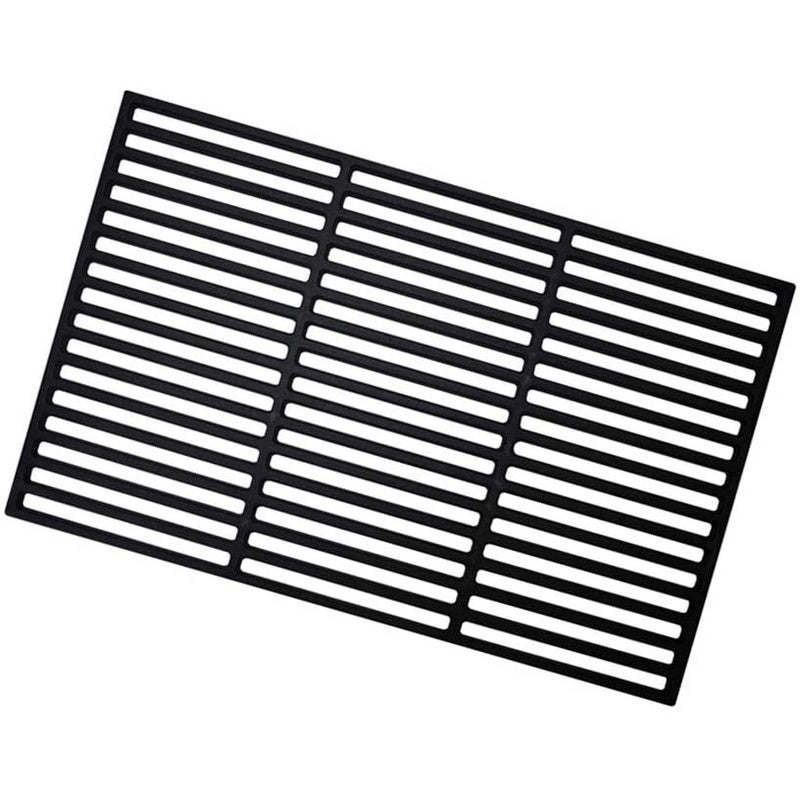 Grill żeliwny emaliowany 28 x 42 cm, akcesoria do grilla, czarny